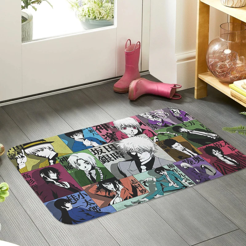 Interior Entrance Mat Gintama Kitchen Hallway Bedroom Rug Balcony Bathroom Foot Mat Entrance Door Doormat Room Floor Carpet Home