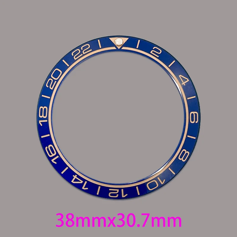 38mm Incline Ceramics Bezel Insert Ring Fits SKX007 SKX009 SRPD GMT SUB Seahorse Series Watch Case Bezel Ring Fit 40mm Case