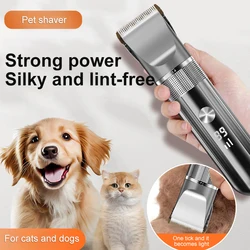 Pet Hair Clipper Rechargeable Washable Dog Cat Trimmer Battery Display Grooming Haircut Low Noice Razor Electric โClipper