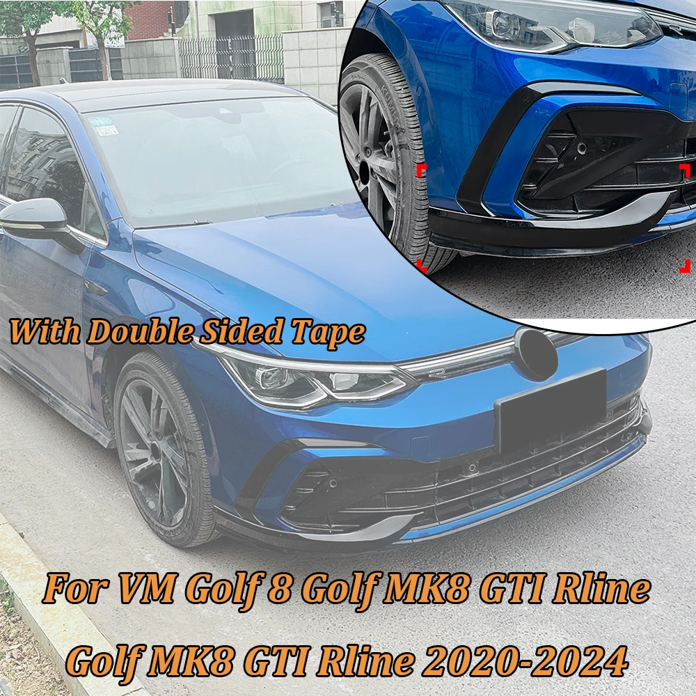 

For VW Golf 8 MK8 GTI R-Line 2020-2024 CS Front Air Blade Decals Stickers ABS Body Kit Car Exterior Modification Accessories