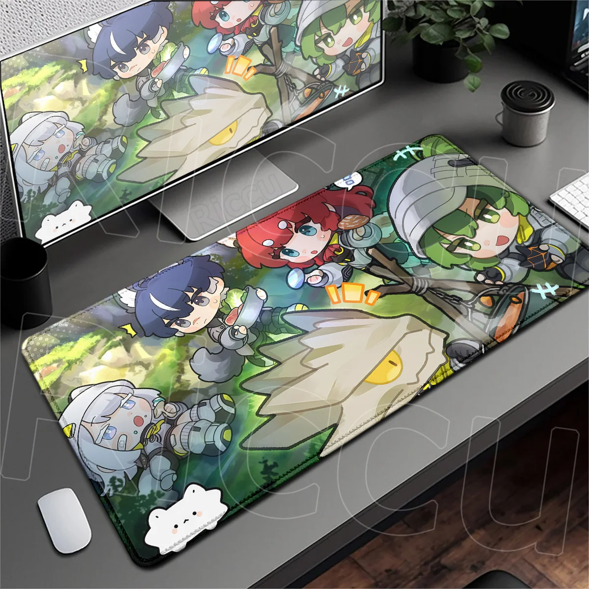 Large E-sport Gamer Non-slip Rubber Mouse Pad PC Office Accessories XXL Kawaii Anime Girl Fluorite Arknights Endfield Mouse Mats