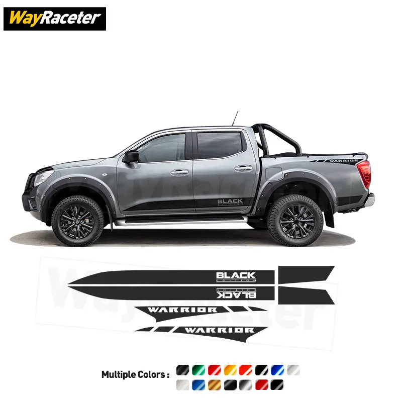 6 Pcs/Set Door Side Skirt Sticker Trunk Side Body Carbon Fiber Vinyl Decal For Nissan Navara 2026 NP300 D23 2025 2024 2015+