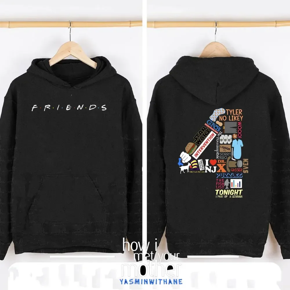 Friends Originality Hooded Sweater Sexmachine American Drama Printing Men's and Women's Same Round Neck Velvet Casual Sweater