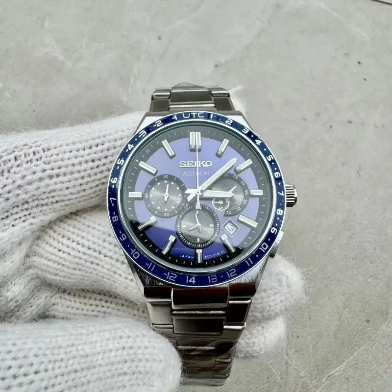 Seiko العلامة التجارية الفاخرة أزياء الأعمال عارضة الرياضة متعددة الوظائف كرونوغراف حار بيع رجل غير الميكانيكية كوارتز ساعة معصم