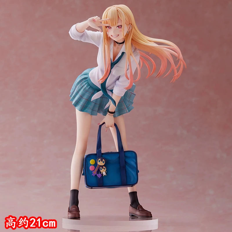 

Фигурка аниме-персонажа Марин Китагава из My Dress-Up Darling, 21 см, коллекционная статуэтка девушки, декор для рабочего стола, подарок для отаку, модель-периферия