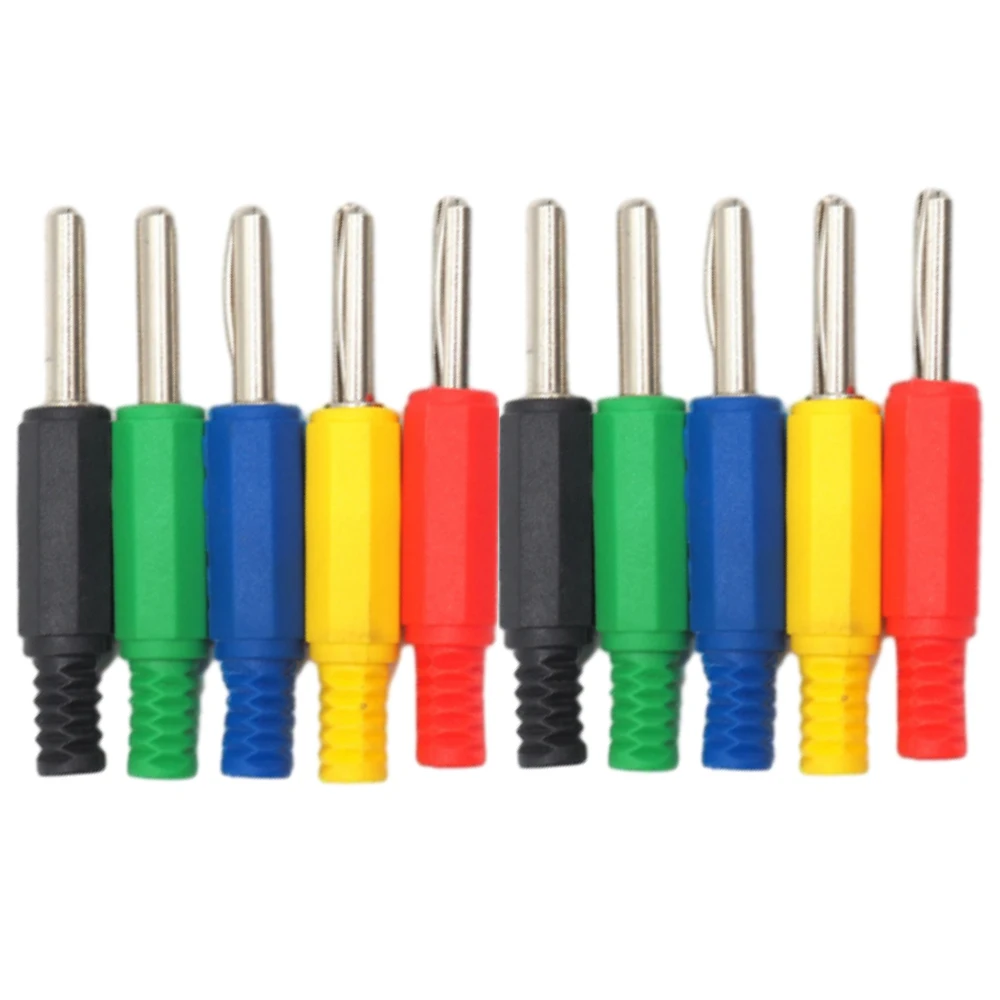 موزة مطلية بالنيكل والنحاس ، حماية ذيل ملولبة ، نوع دبوس اختبار قابل للدوران ، لحام ، 32 أ ، 4 مقبس ، 10