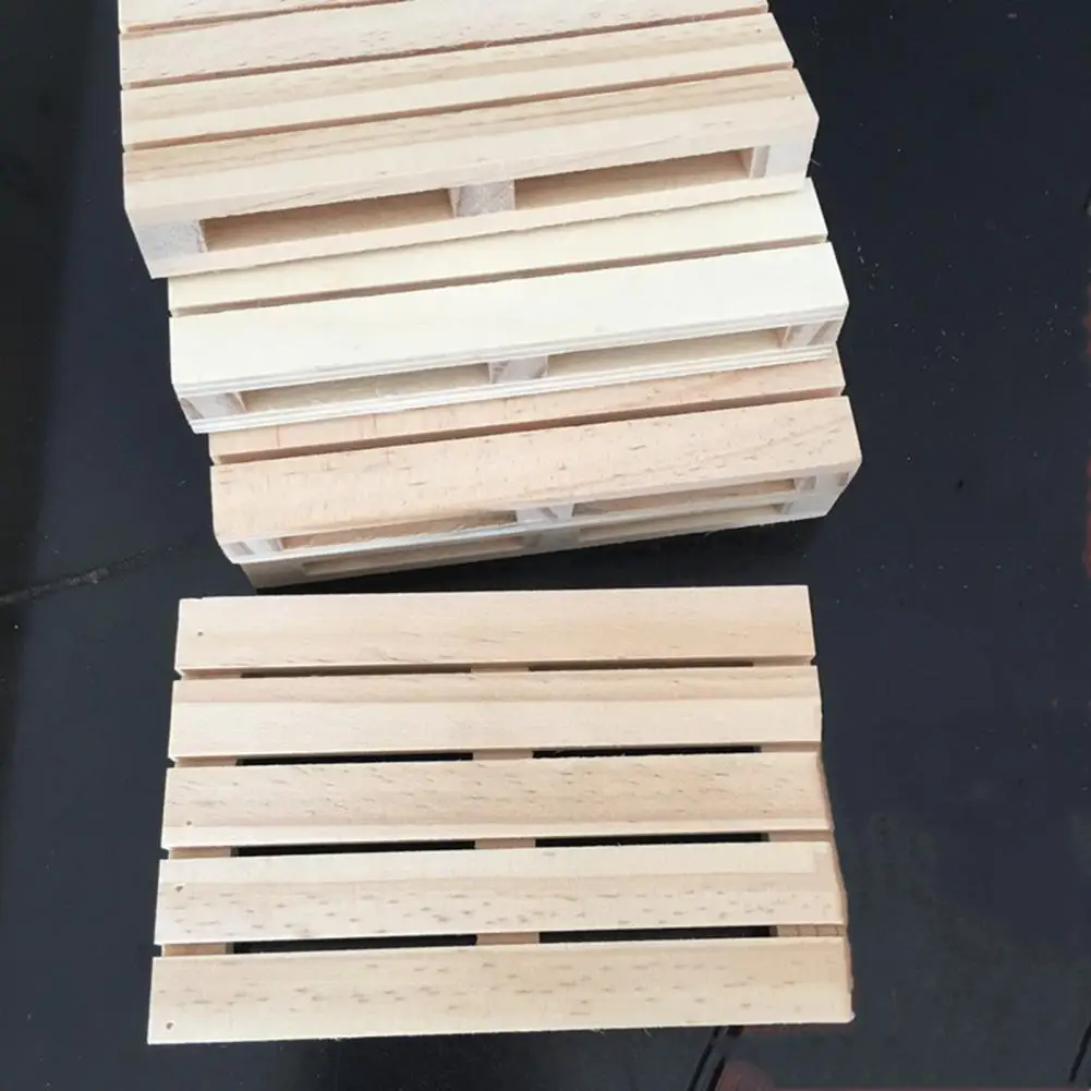 Mini Wooden Pallet Beverage Coasters Whiskey Cocktail Drinks Pallet Desktop Ornament Home Decor decoração de mesa acessórios