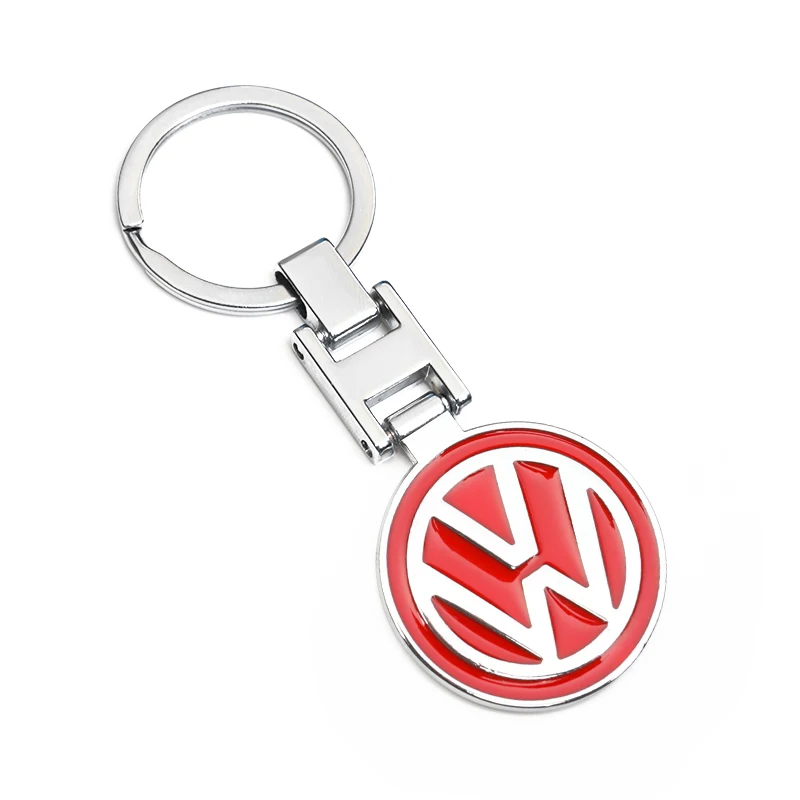 3D Metall Auto Schlüsselanhänger Emblem Schlüsselring Zubehör für VW Golf Tiguan T-Roc Polo Passat ID.4 T-Cross ID.3 Taigo ID.7 Atlas Beetle