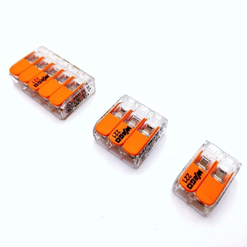 Original 221 Push In Wire Connectors Copper Can Connect Quantum Board with Quick Wire Terminals for Planting Light Cable