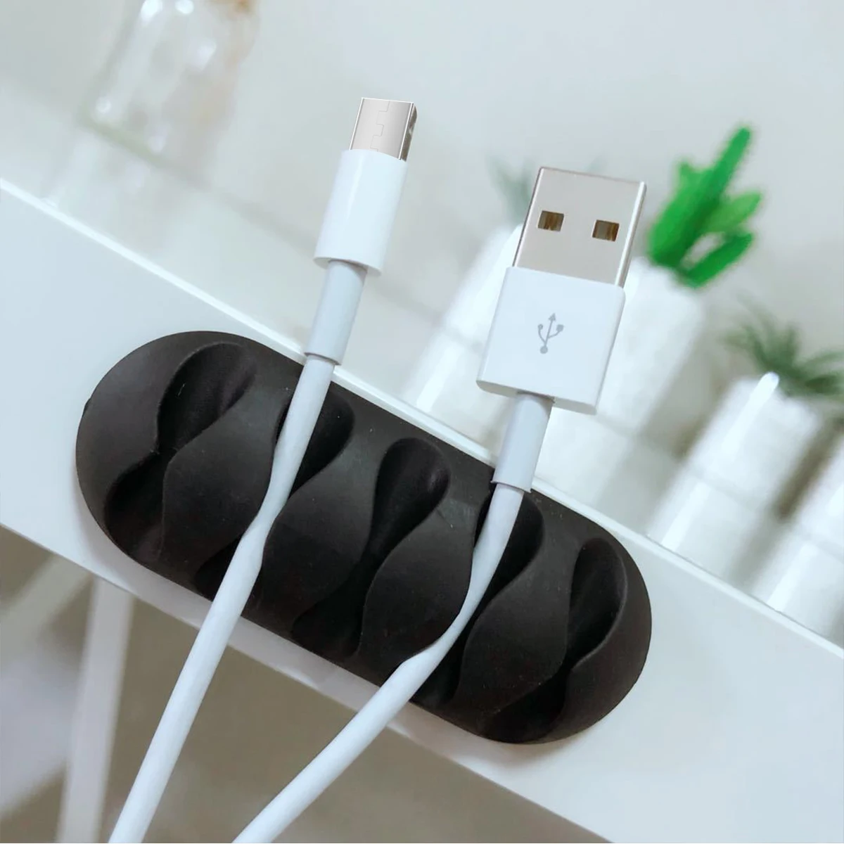 

12Pcs Cable Organizer Strong Adhesive Clips Desk Wire Holder USB Audio Cable Management System Tie Wire Holder