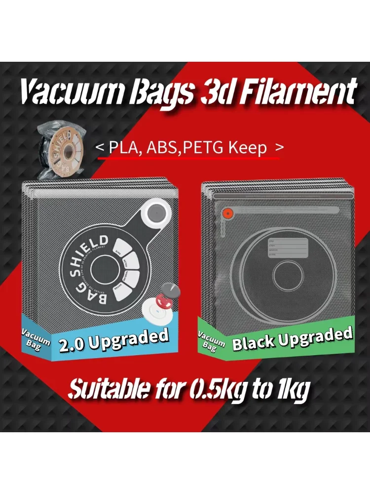 Worek do przechowywania filamentu 3D Upgrade 2.0 z zaworem, worek próżniowy, suszarka do filamentu, utrzymuje filament na sucho, szczelny, chroni przed wilgocią, worek uszczelniający. — zdjęcie produktu 7