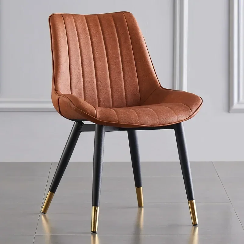 High Quality Backrest Dinning Chair Food Household Complete Dining Room Furniture Kitchen Stool Luxury Modern Restaurant Light