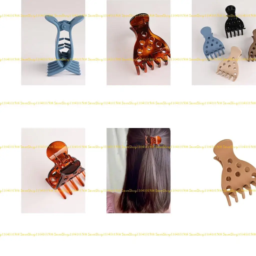 

15YC 7Pcs Resin Hair Clip For Women Curly Hair Volumizing Lift Styling Unique Claw Clip Multipurpose Hair Accessories