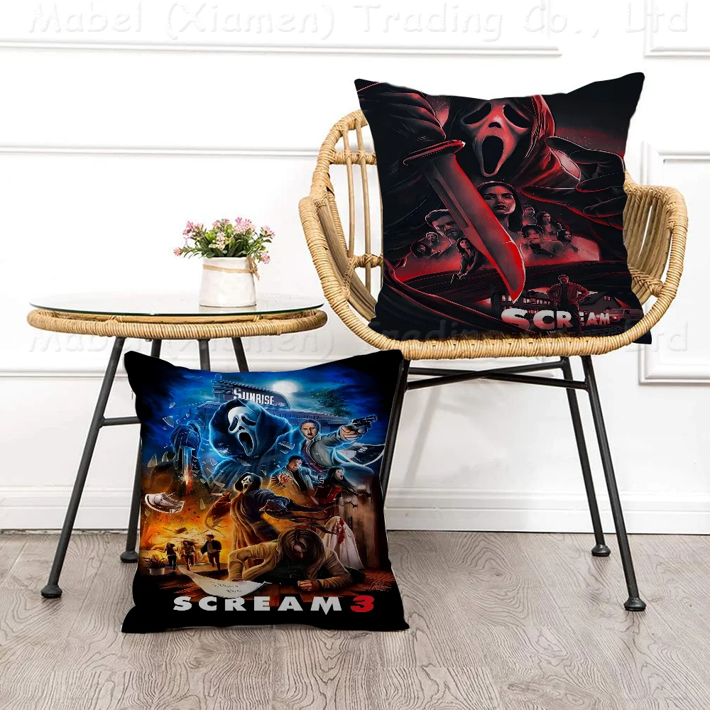 

Scream Horror Movie Stitch Lucky Dragon Pillow Cover Sofa Cushion Cover Home Room Decoration Children Gift