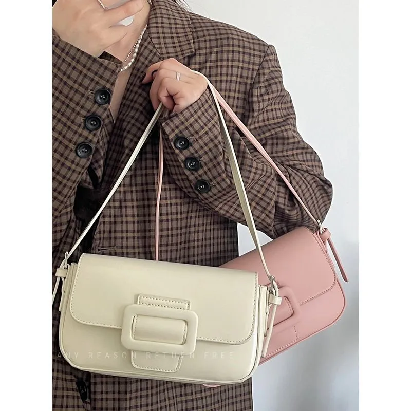 JIAERDI Retro Pink Y2k Bags Women High Street Hot Girls Leather Square Designer Luxury Bag Ladies Vintage Handbag Underarm Bag