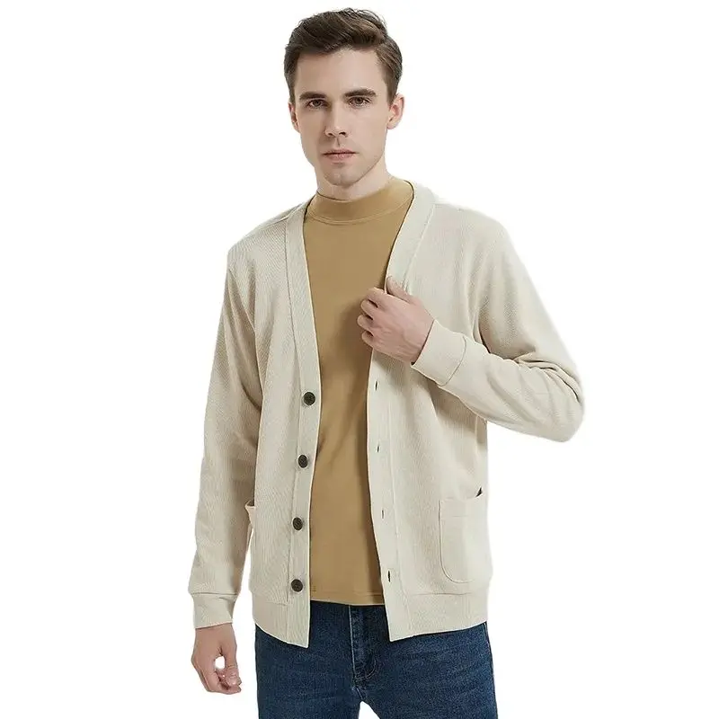 

Mens Cardigans Sweaters Autumn Winter Fashion V-neck Knitted Sweaters Men's Casual Cardigan Sweaters Jackets Sweaters Male Coat