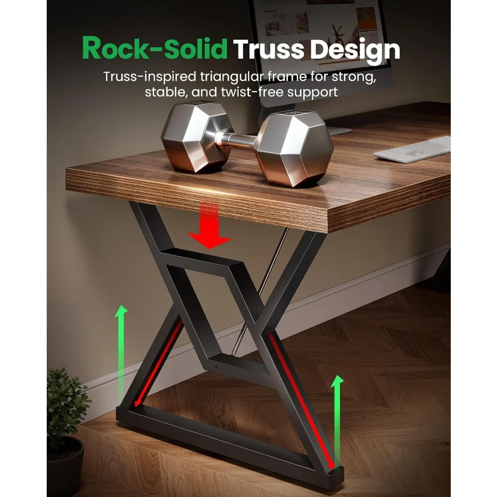 70.8" Large Executive Desk - Computer Office Desk Workstation, Modern Business Writing Table with Sturdy Metal Legs, Customized
