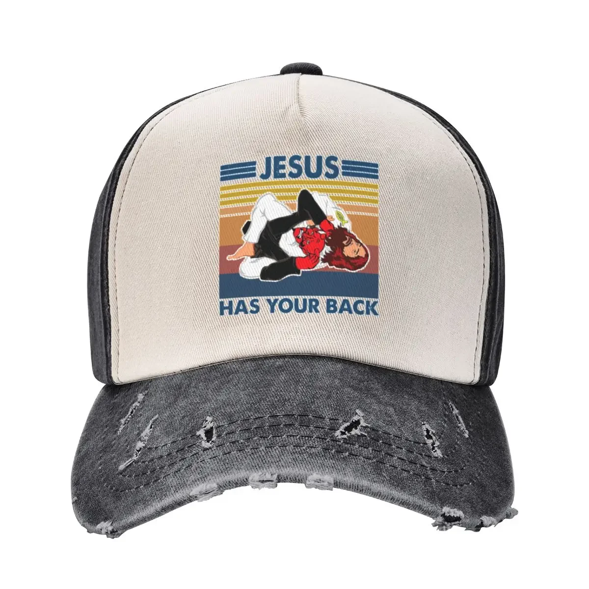 Jiu Jitsu Jesus Has Your Back Baseball Cap Visor Golf Wear Girl Men's