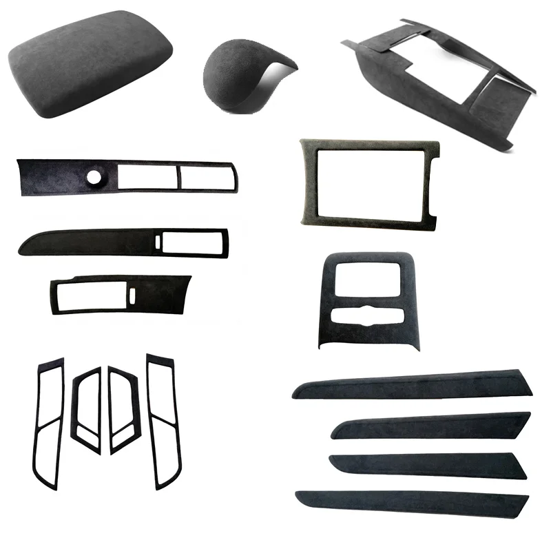 

For LHD Audi A6 C6 4f 2005 2006 2007 2008 2009 20210 2011 Italian Suede Overlays Interior Trim Armrest, Gears, Door, Air Outlet