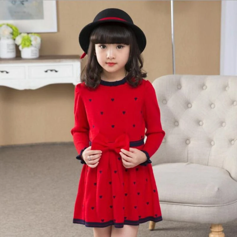2026 Autumn Winter Bow Heart Patchwork Princess Dress Korean Elegant Women Dress 5