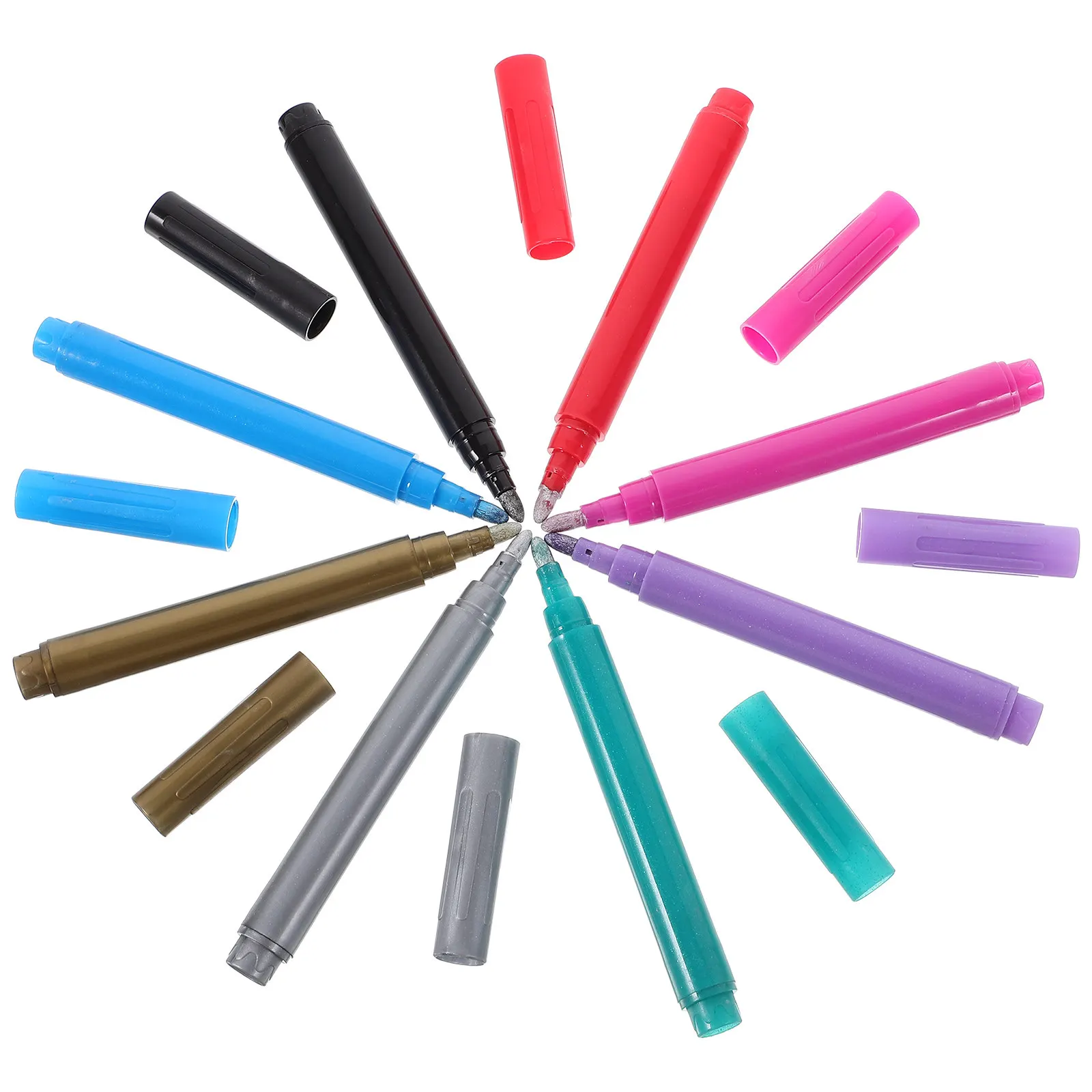 

8Pcs Erasable Metallic Wine Glass Marker Pens Long-Lasting Paint Pens Smooth Ink for Glass Ceramic Metal Events