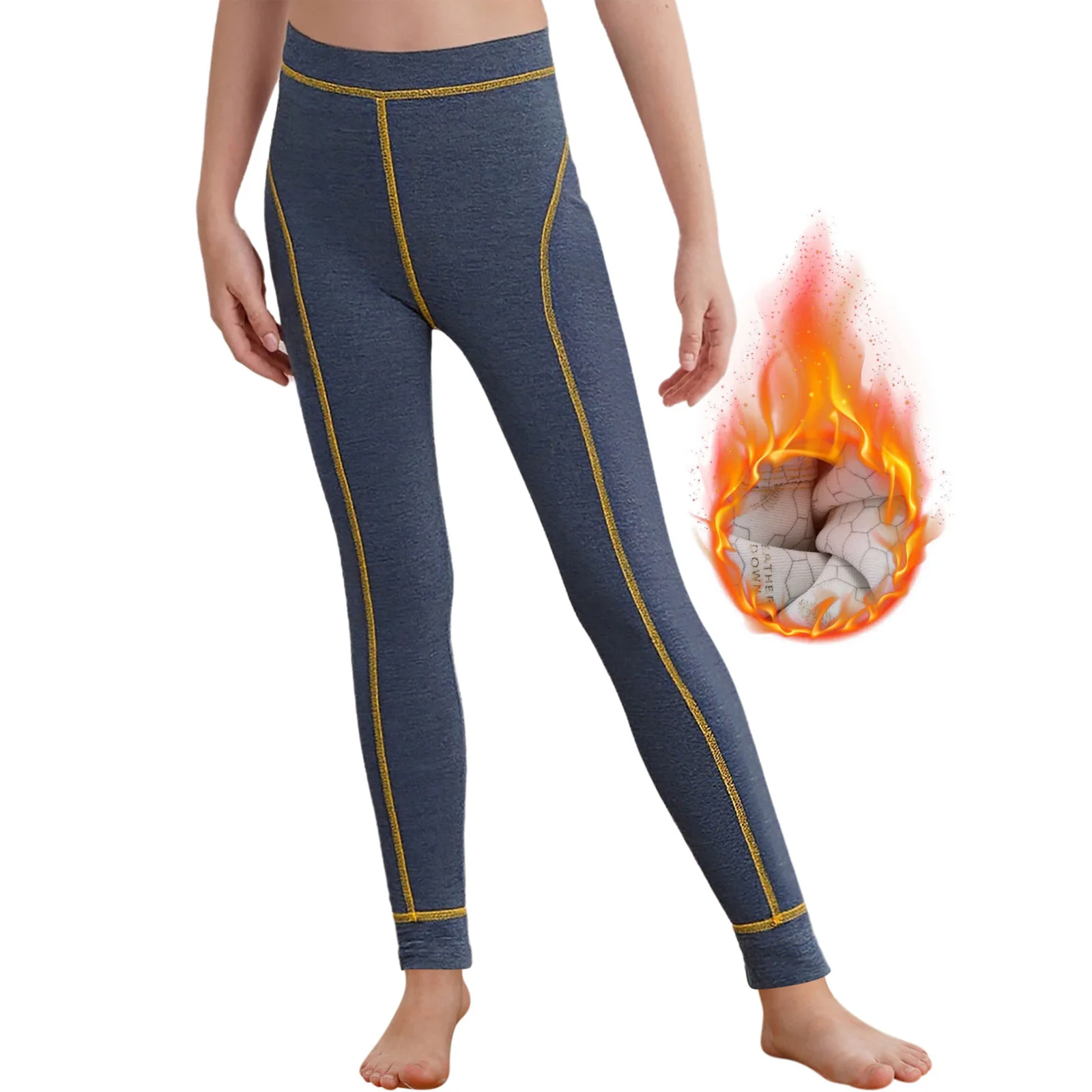 

Kids Girls Boys Thermal Underwear Pants Letter Print Elastic Waistband Leggings Tights Homewear Workout Yoga Running Sportswear