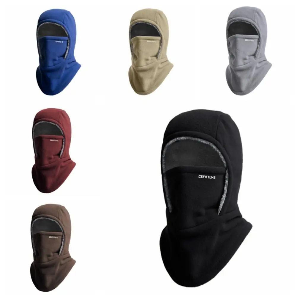 

Fleece Balaclava Cycling Cap Thermal Cold-proof Warm Hood and Hat Thicken Windproof Ski Windproof Cap Women Men