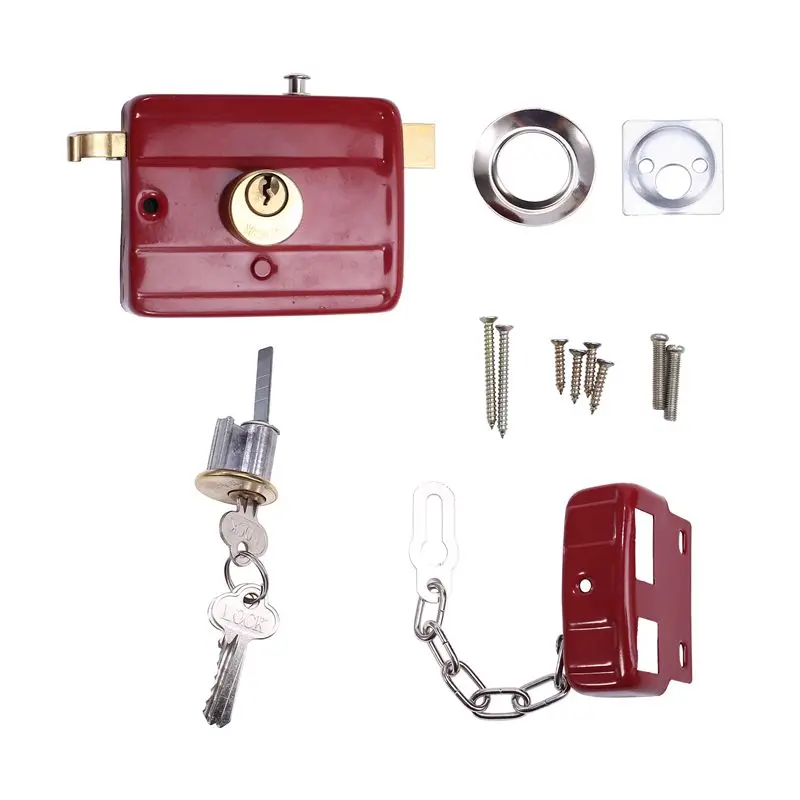 【Shop Now】Cast Iron Lock Exterior Door Multiple Insurance Security Household Indoor Dormitory With Key Wooden Door Lo