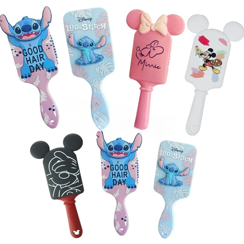 Cartoon Stitch Air Cushion Massage Combs Mickey Mouse Kids Cartoon Comb Hair Brush Hairdressing Tool Toys for Kids Gifts