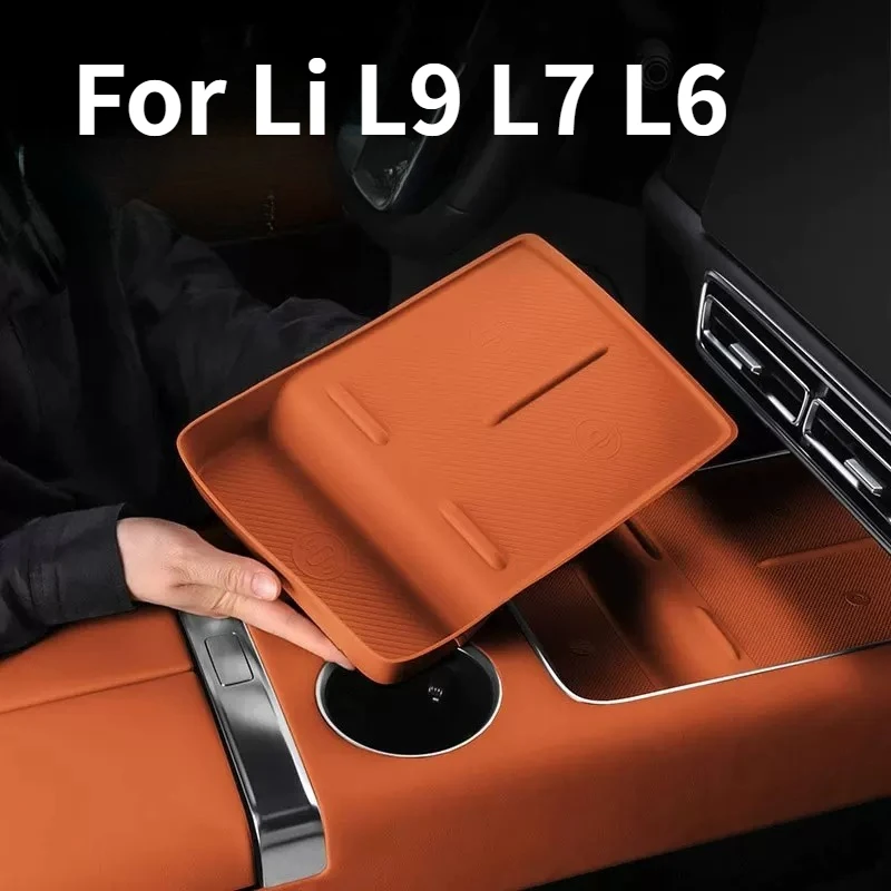 

Silicone Wireless Charging Pad, Storage Box, Anti-Slip Mat, Cup Holder Slot Mat for Li L9 L7 L6 Car Interior Accessories