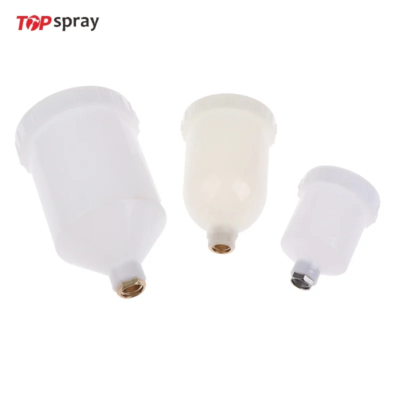 

125/250/600ml Plastic Spray Paint Cup Sprayer Cup Air Gravity Feed Paint Spray Pot Thread Connector For Spray Gun Parts