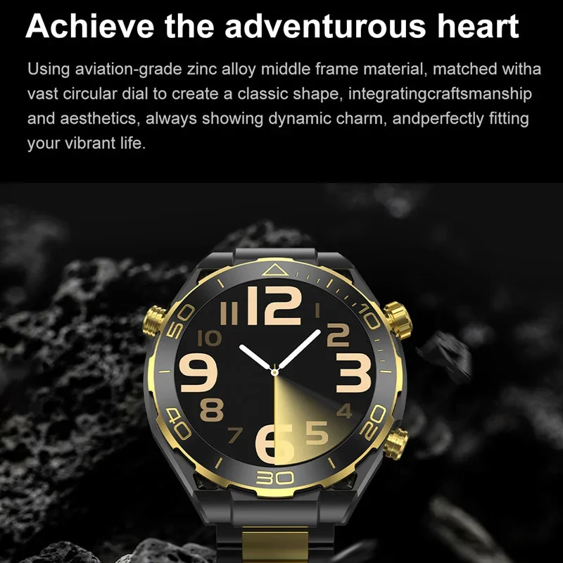 Gaines Smart Watch Z91 Pro Max Men Stainless Steel Strip Wireless Charge AI Voice Bluetooth Call Health Monitoring Sports Smartw