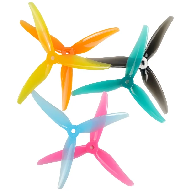 4 Stück/2 Paar Gemfan 51466 V2 5 Zoll 3 Flügel/Drei Flügel Propeller FPV bürstenloser Motor für FPV-Renndrohne 6 Farben gelb