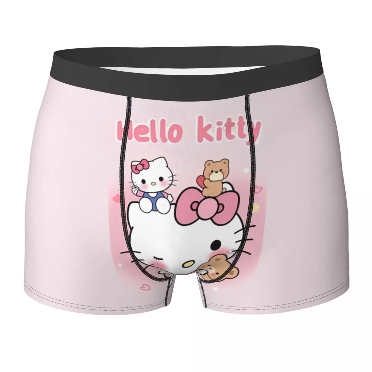 

Japanese Hello Kitty Underwear Cute Cartoon Cat Cute Panties Customs Boxer Brief Pouch Man Plus Size Boxershorts