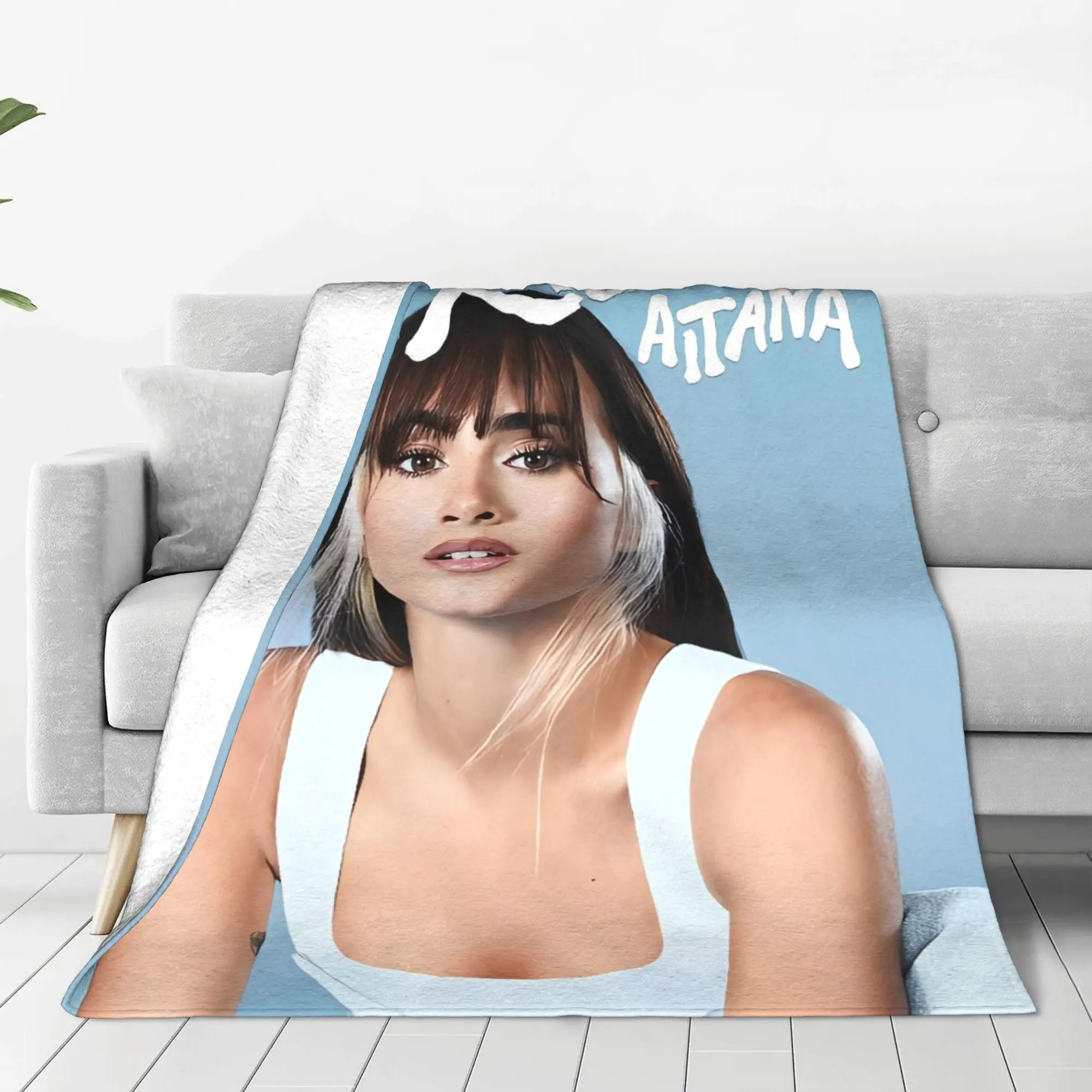 Aitana Music Singer  Flannel Blankets Winter  Warm Soft Throw Blanket for Kids Adult Home Decor Pattern Bedspread Sofa Bed Cover