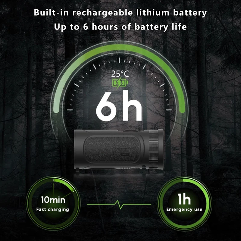 Инфракрасный тепловизор, ночной монокуляр, охотничий монокуляр IP54 с экраном, перекрещенный волос, прицеление, приложение для записи видео, подключение