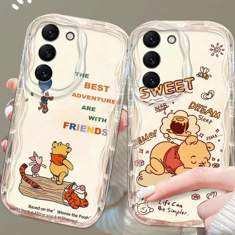Disney Winnie the Pooh süß für Samsung Galaxy S25 S24 S23 S22 S21 S20 A16 A55 A05 A07 Ultra Plus FE 5G Wave Oil Handyhülle