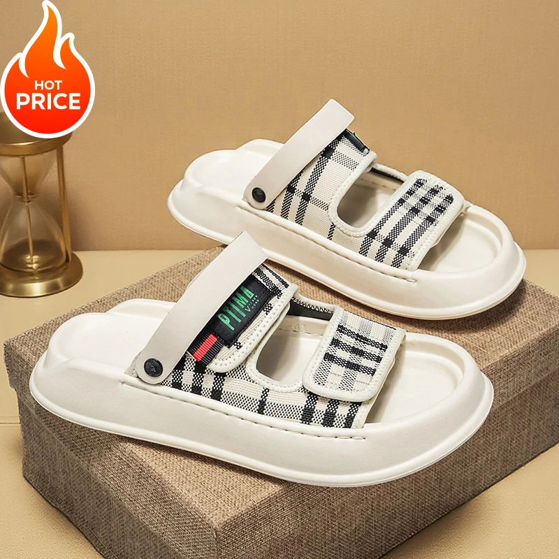 

Sandals Men's 2026 New Summer Casual Beach Shoes Indoor and Outdoor Wear Two-Wear Lightweight One-Line Sandals