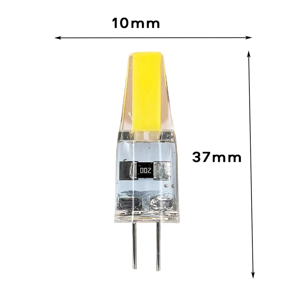 Мини G4 LED силиконовая лампа 6W регулируемая лампа DC12V Домашняя COB Холодный белый 6000 K Bombillas Прозрачная люстра для освещения люстры