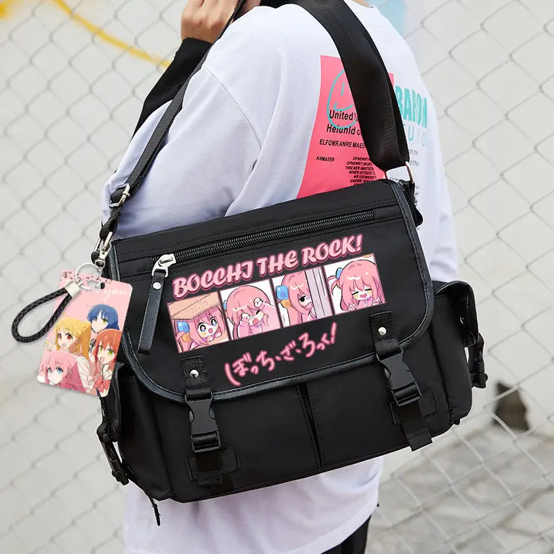 

Anime BOCCHI THE ROCK! Cosplay Gotoh Hitori Merch Nylon Cloth Messenger Bag Campus Student Unisex Single-shoulder Fashion Gift