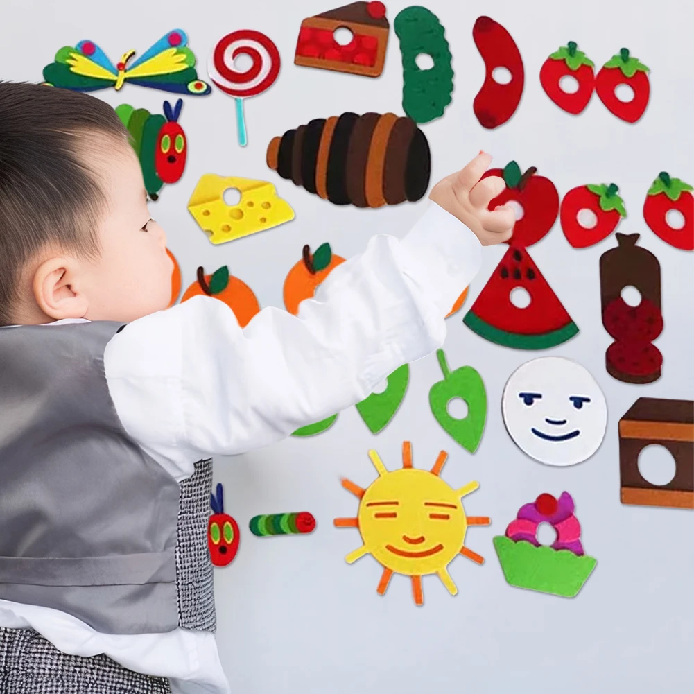 Hot Sell Hungry Caterpillar Performance Props Felt Toys English Picture Books Teaching Aids Interactive Hungry Caterpillar Toy - Image 3