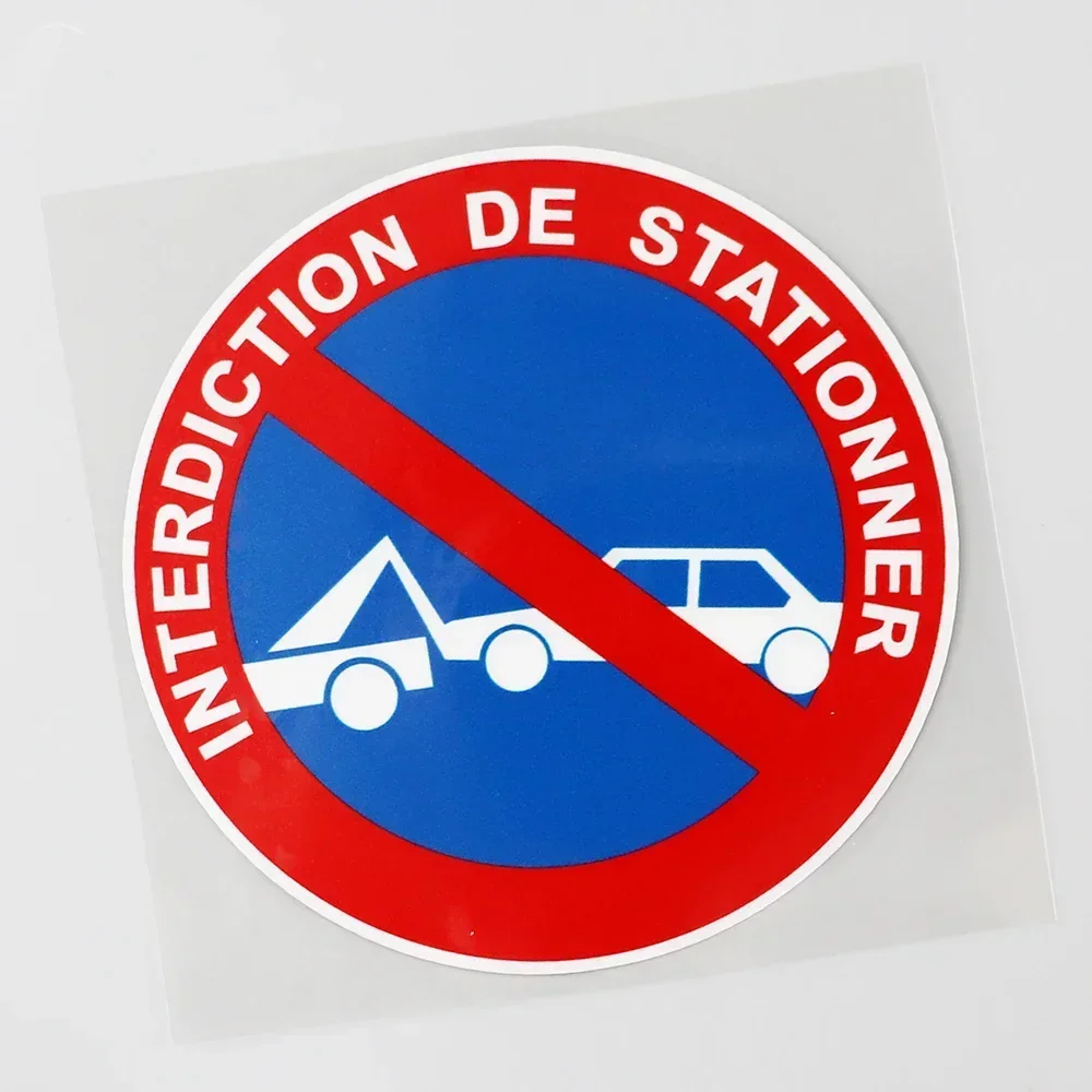 12CM No Parking Warning Sign PVC Car Stickers, Tow Away Prohibited Decals, Waterproof Sunscreen Auto Exterior DIY Decor