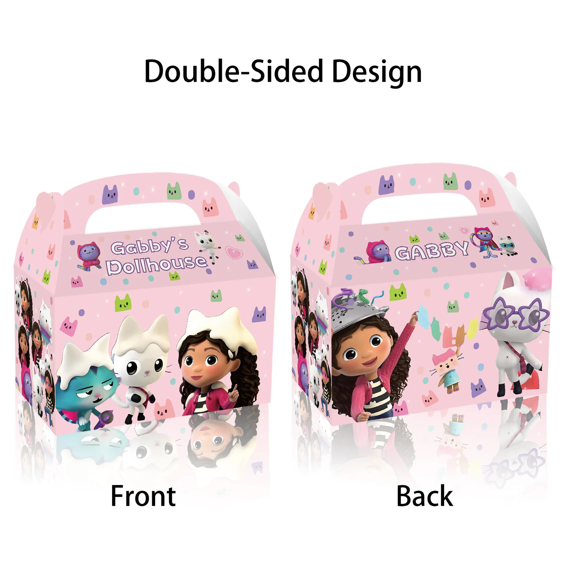 Anime GABBY's Dollhouse Magic Elf Birthday Gift Candy Handheld Storage Paper Box view 6