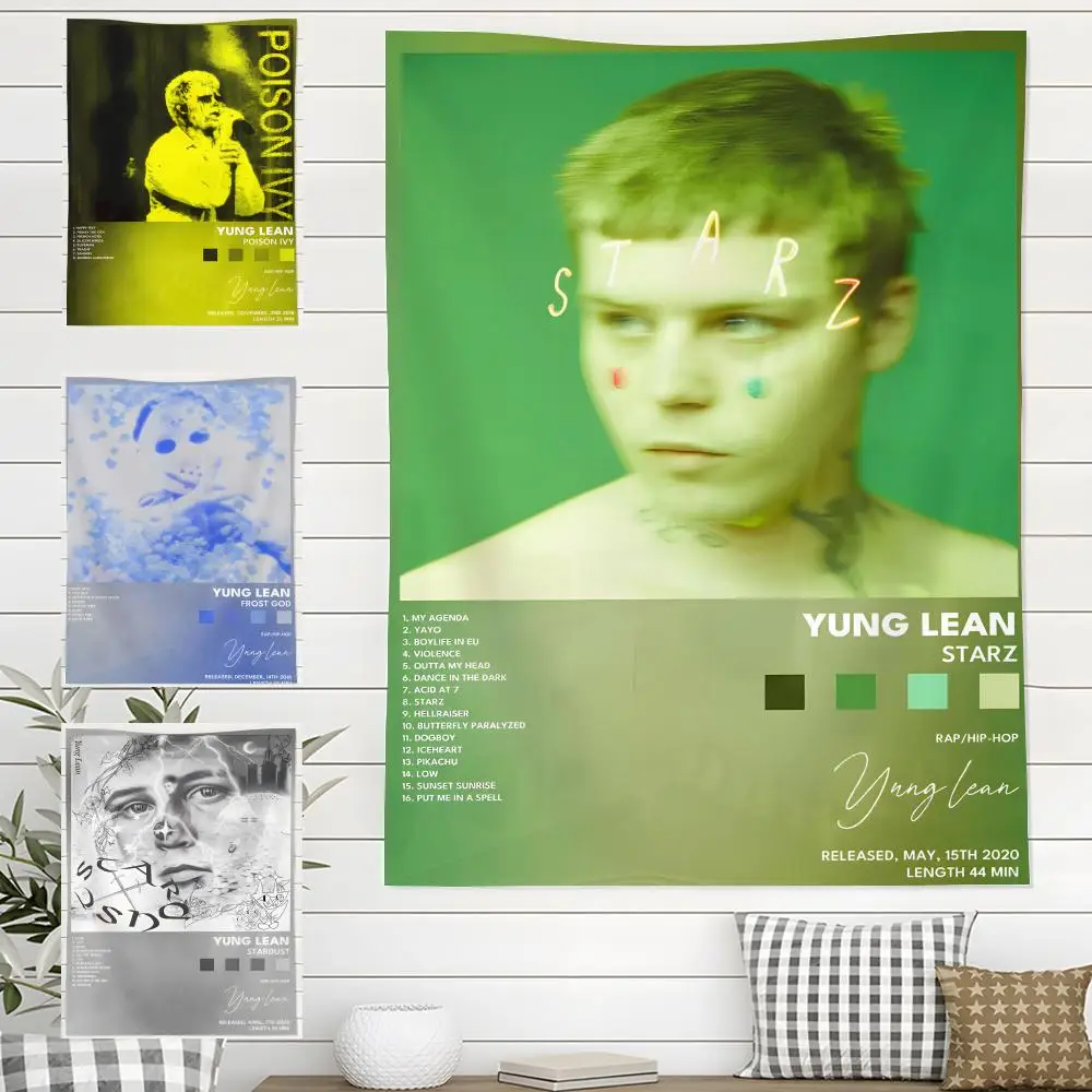 Beliebter Sänger und Rapper Y-Yung Lean Wandteppich für den Innen- und Außenbereich, Wohnzimmer, Schlafzimmer, Terrasse, langlebige, vielseitige Dekoration, für den Einsatz bei jedem Wetter