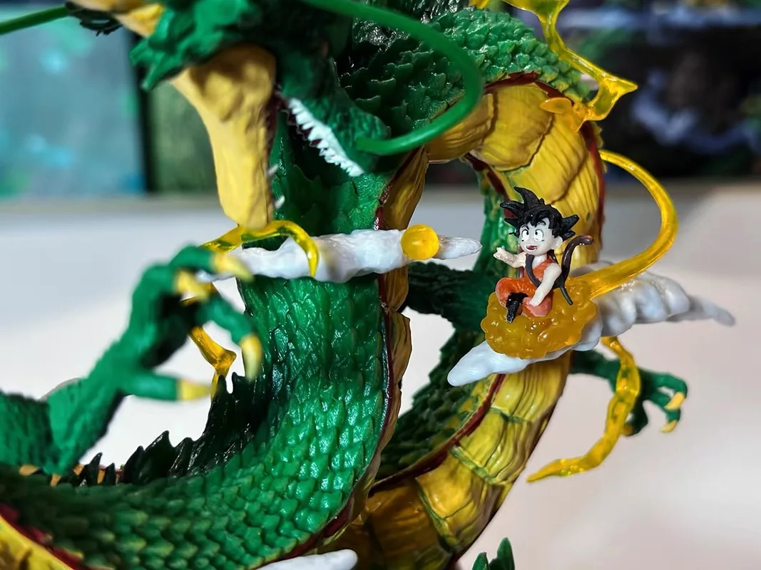 22cm Dragon Ball Z Shenron i syn Goku figurki Anime Dbz figurka Pvc lalka Model kolekcja Ornament dekoracyjny zabawka prezent