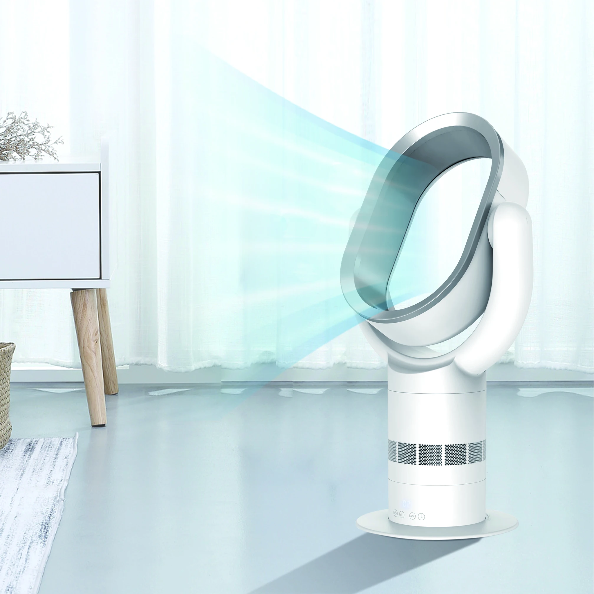 

25 Inch Smart Household Rotatable Outlet Air Circulation Space Soft Wind Portable Electric Bladeless Desk Fan