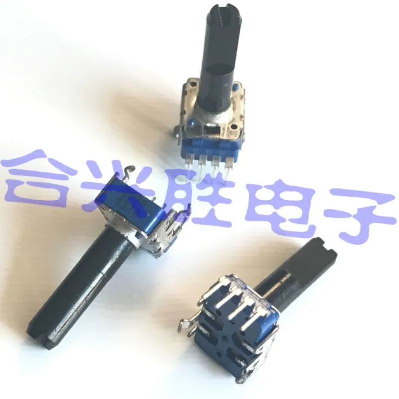 2PCS RK11 Type Single A20K A203 Mixer Power Amplifier Audio Volume Potentiometer Vertical 4Pin Shaft Length 23MM