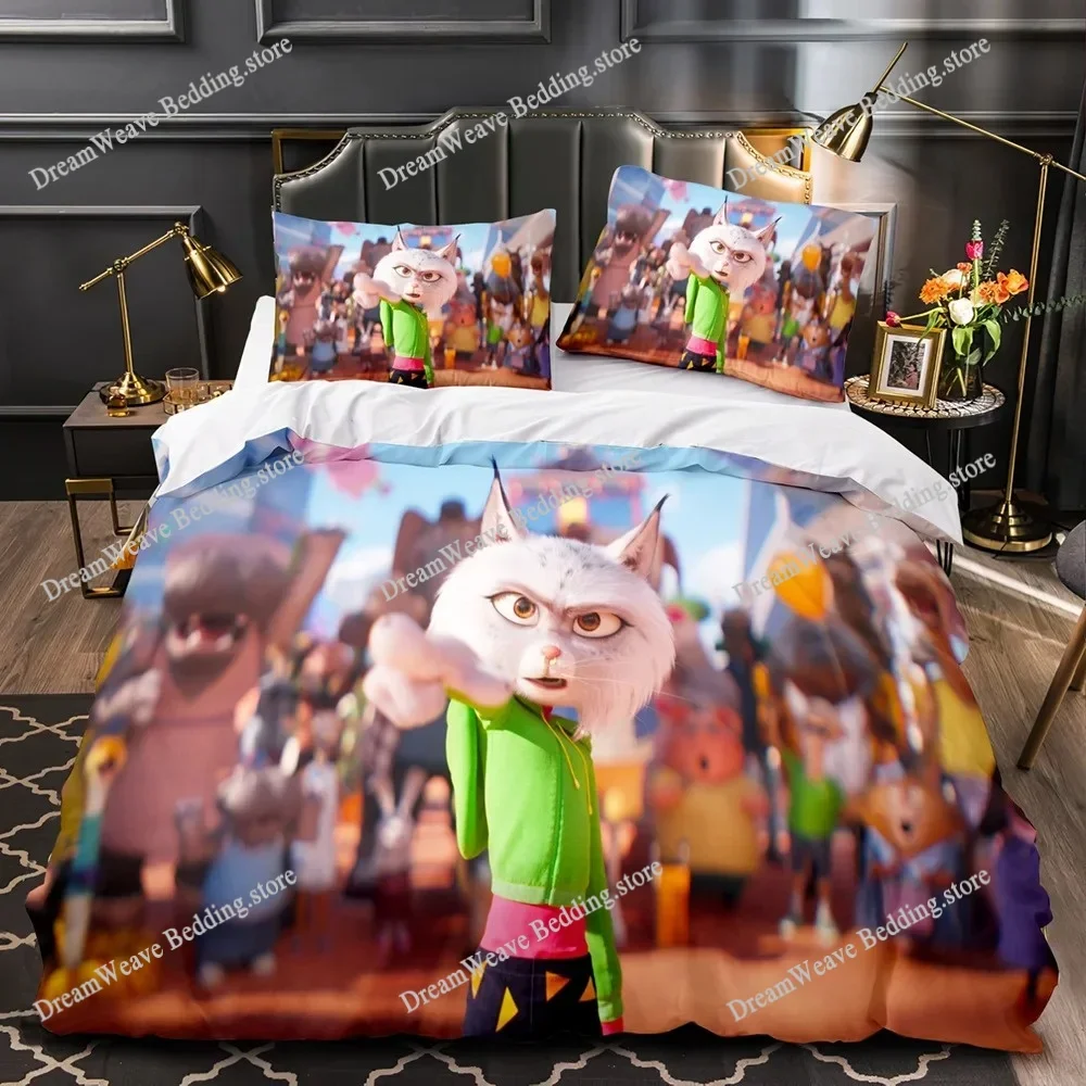 New Sing 2 Bedding Set Single Twin Full Queen King Size Bed Set Adult Kid Bedroom Duvet Cover Sets 3D Print Game Anime