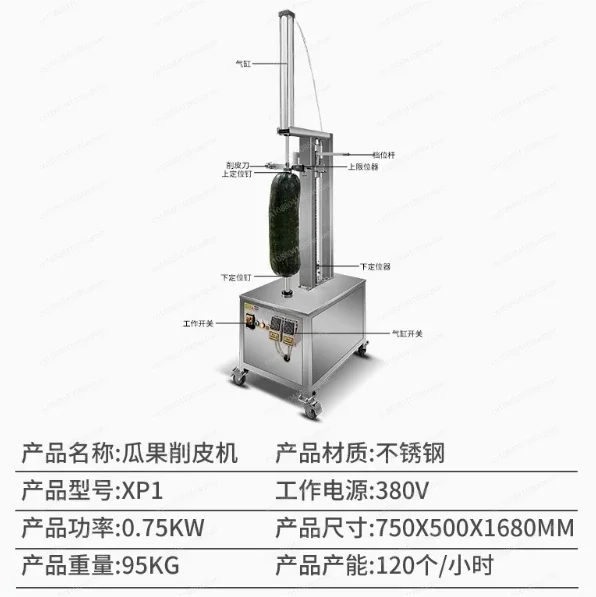 China Good Pumpkin Removing Skin Machine wax gourd skin removing machine