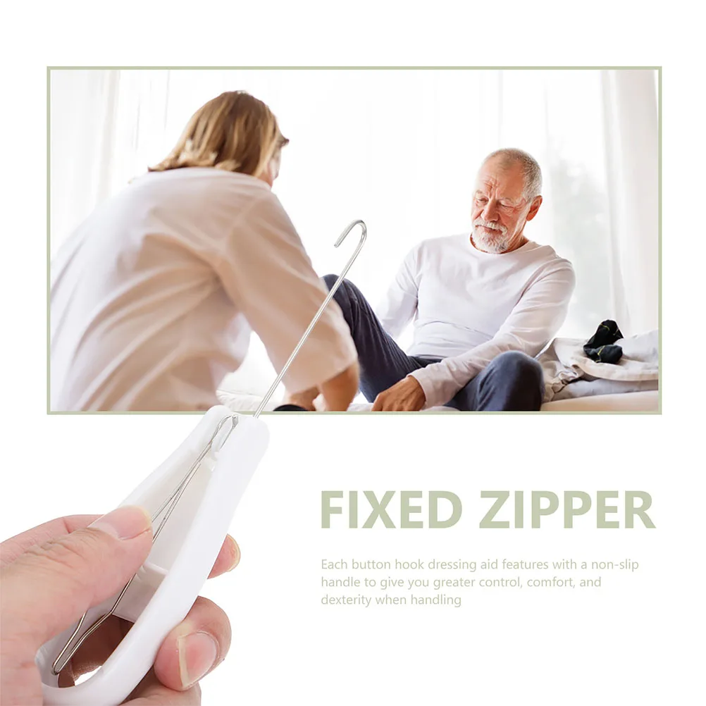 

2Pcs Tool Clothes Wearing Grip Assist Device Convenient Coat Buttoner Daily Use Sewing Supplies Zipper Puller